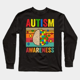 Autism Awareness Neurodiversity Brain Long Sleeve T-Shirt